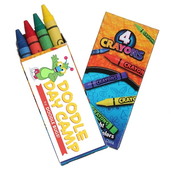 Bright Assorted Colored Crayons - 4pk