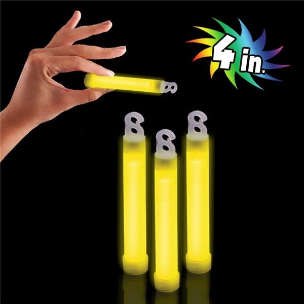 4 Premium Yellow Glow Sticks