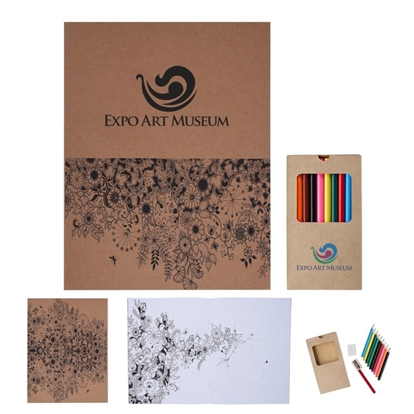 Adult Coloring Book With Colored Pencils