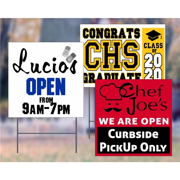 Full Color Corrugated Plastic Signs - 24 x 24 Stock Designs