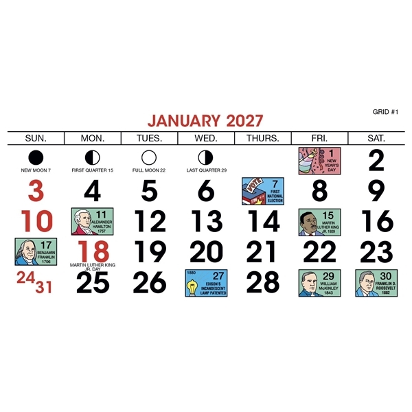 aerial view a group of legacy desk calendars by triumph(r), image 3 of 4