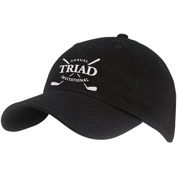 aerial view a black traditional 6- panel front runner cap, image 2 of 2