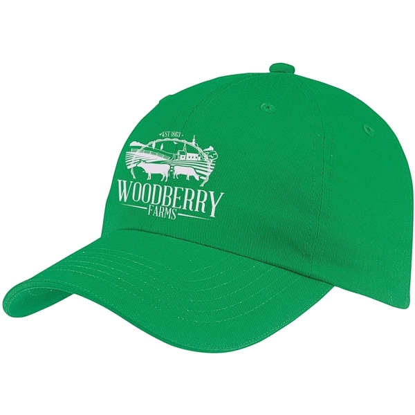 aerial view a green traditional 6- panel front runner cap, image 3 of 4