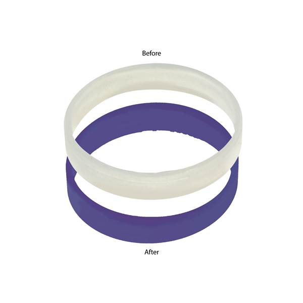 aerial view a frosted to blue sun fun bracelet (1 side), image 2 of 2