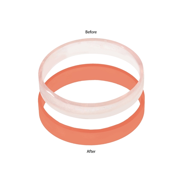 aerial view a frosted to orange sun fun bracelet (1 side), image 2 of 2