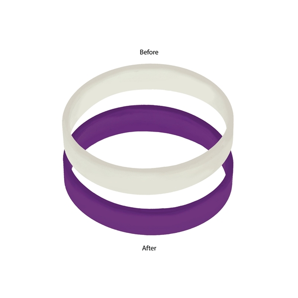 aerial view a frosted to purple sun fun bracelet (1 side), image 2 of 2