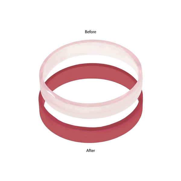 aerial view a frosted to red sun fun bracelet (1 side), image 2 of 2