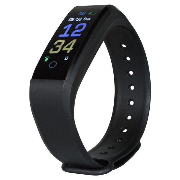 aerial view a black activity tracker wristband 2.0, image 2 of 4