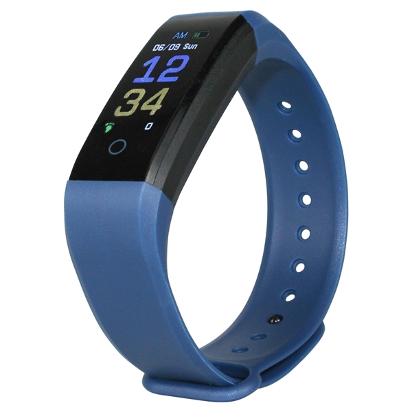 aerial view a blue activity tracker wristband 2.0, image 2 of 4