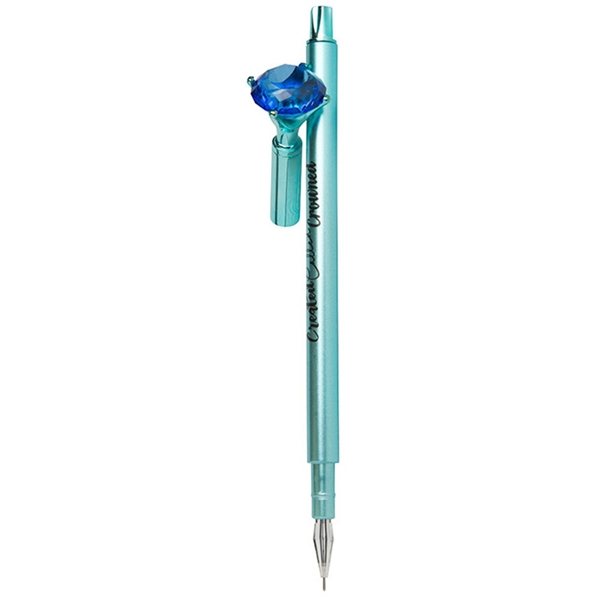 aerial view a blue diamond top gel pen, image 3 of 3