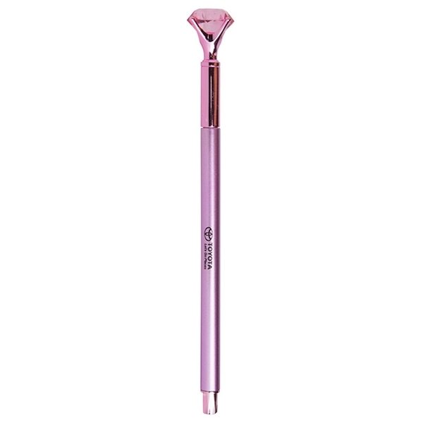 aerial view a pink diamond top gel pen, image 2 of 3