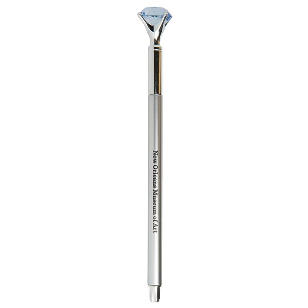 aerial view a silver diamond top gel pen, image 2 of 4