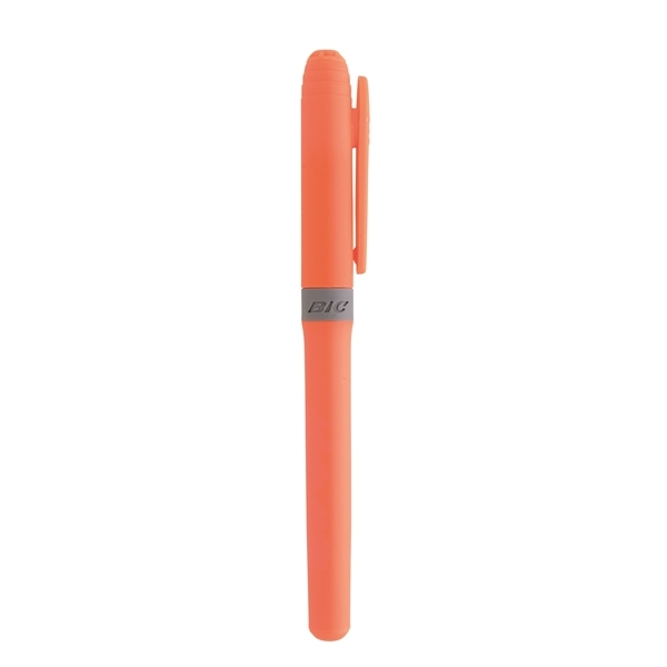 aerial view a orange bic brite liner highlighter with grip, image 3 of 3
