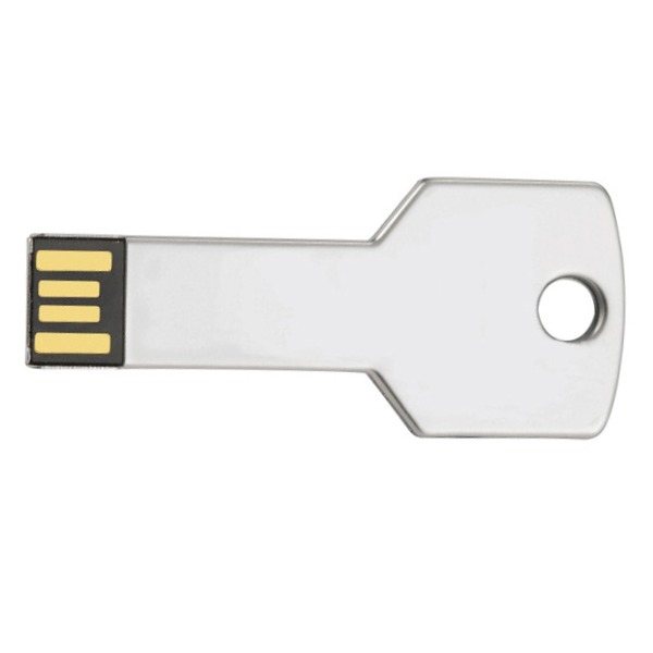 aerial view a pms 877c berwyn key shape usb flash drive, image 7 of 7