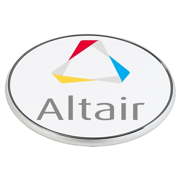 aerial view a pms white c mchenry ambient light 10w qi wireless charger, image 4 of 6