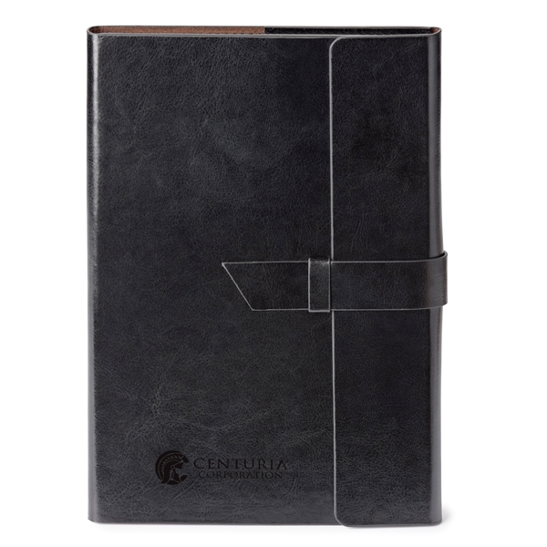 aerial view a black fabrizio refillable junior portfolio, image 2 of 2