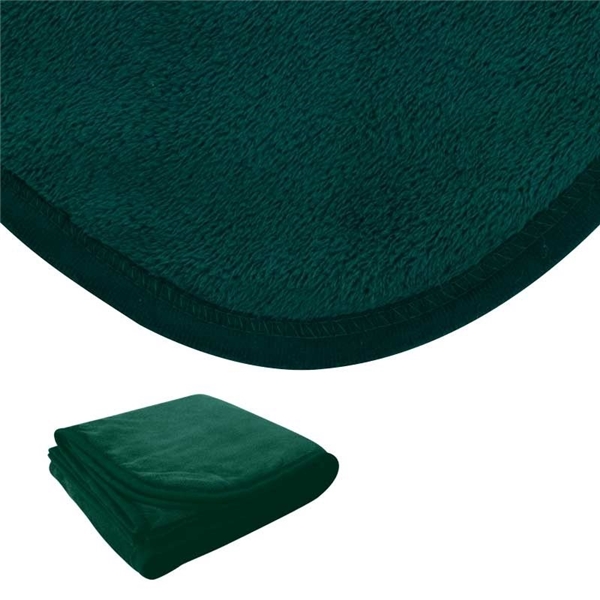 aerial view a green brookshire micro - plush blanket, image 3 of 5