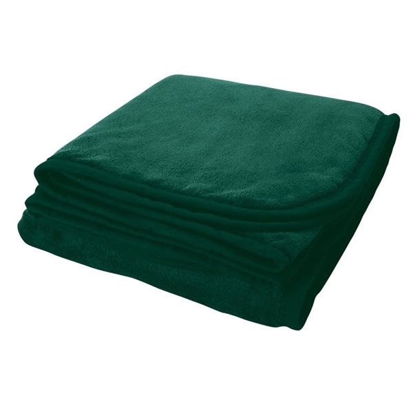 aerial view a green brookshire micro - plush blanket, image 4 of 5