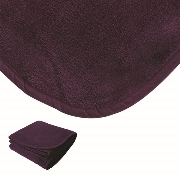 aerial view a purple brookshire micro - plush blanket, image 2 of 6