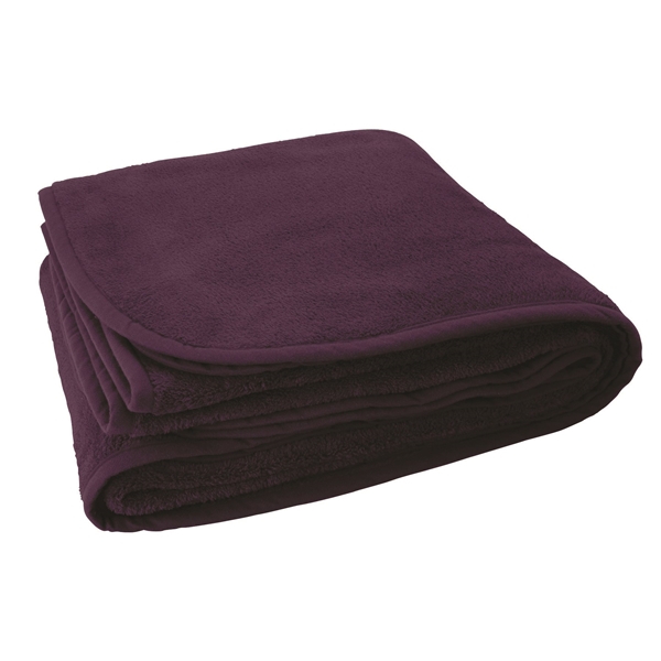 aerial view a purple brookshire micro - plush blanket, image 3 of 6