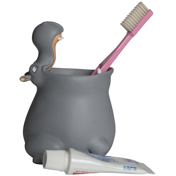 aerial view a gray gray hippo pen holder, image 5 of 5