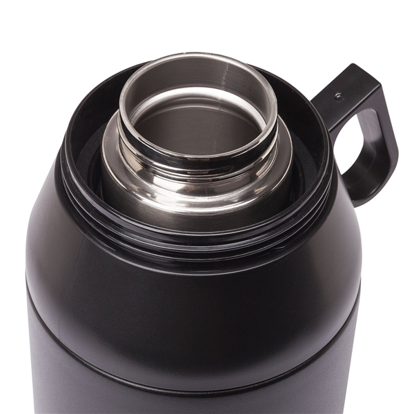 aerial view a black manna(tm) 64 oz stack growler, image 6 of 7