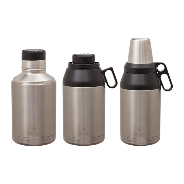 aerial view a steel manna(tm) 64 oz stack growler, image 5 of 9