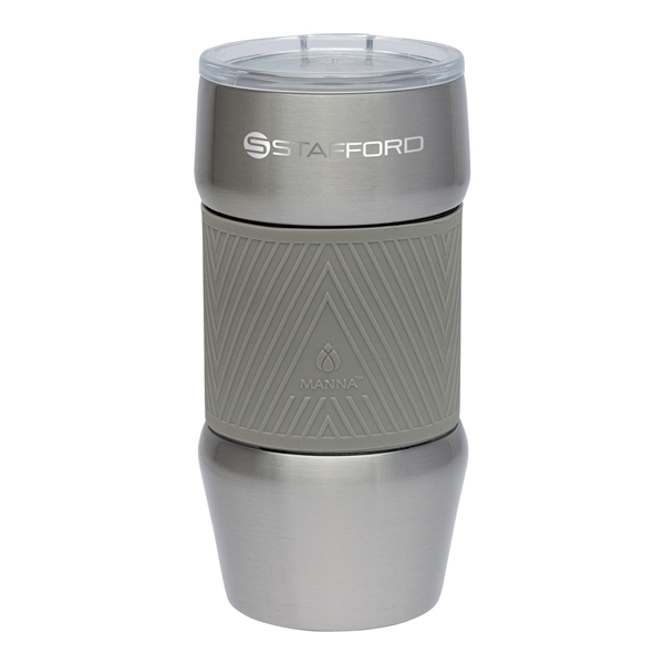 aerial view a sand manna(tm) 20 oz renegade stainless steel tumbler w / silicone grip, image 2 of 4