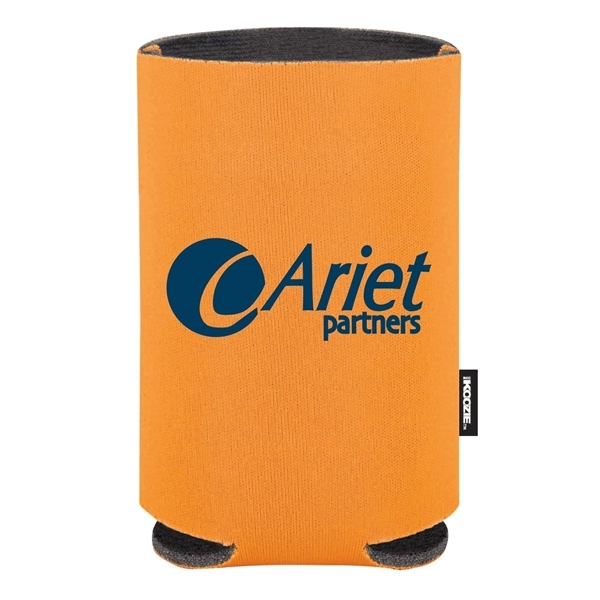 aerial view a bright orange koozie(r) collapsible can cooler, image 3 of 3