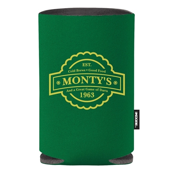 aerial view a green koozie(r) collapsible can cooler, image 2 of 2
