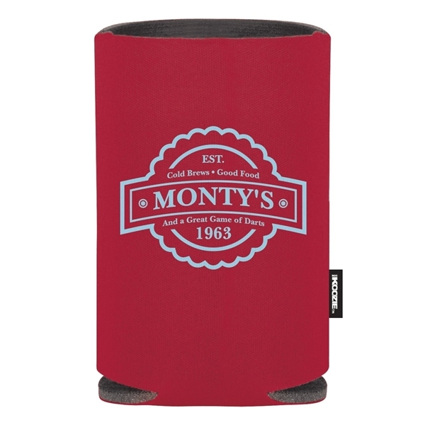 aerial view a maroon koozie(r) collapsible can cooler, image 2 of 2