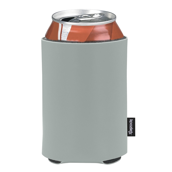aerial view a silver custom promotional deluxe collapsible koozie cup holder, image 3 of 4