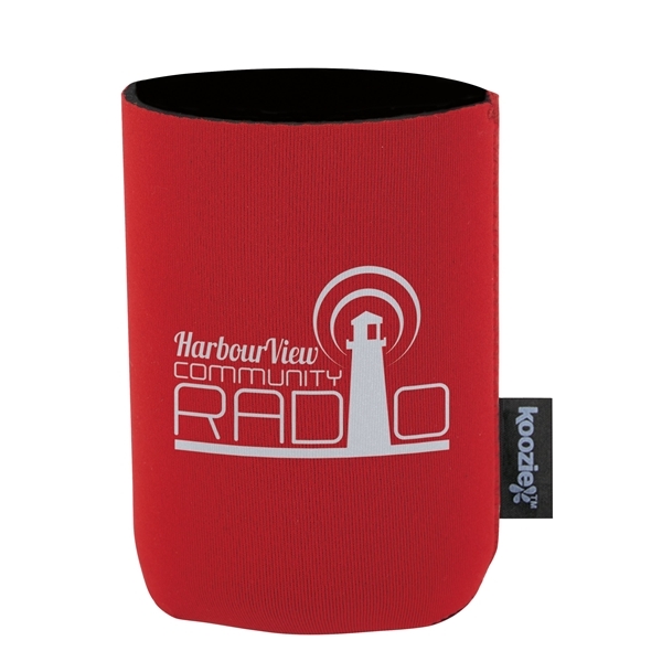 aerial view a red koozie(r) magnetic can cooler, image 3 of 11