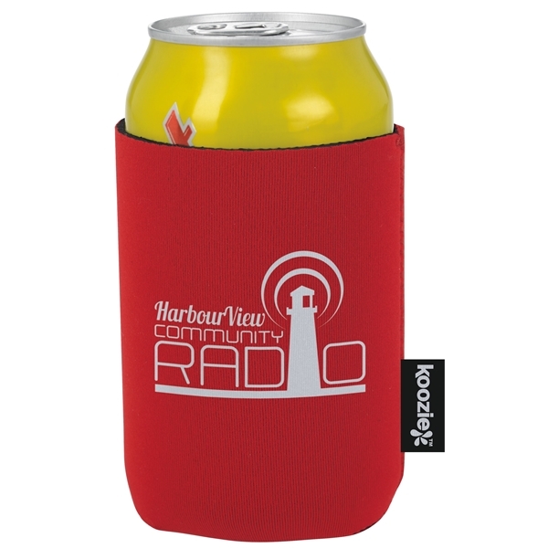 aerial view a red koozie(r) magnetic can cooler, image 5 of 11