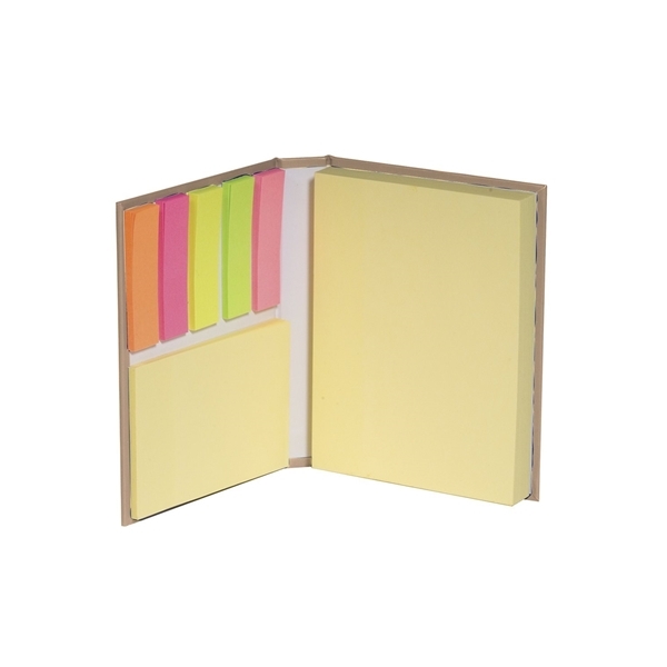 aerial view a natural 3 size sticky notes book, image 3 of 3