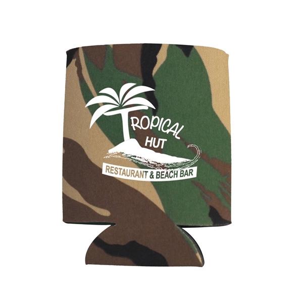 aerial view a camouflage kan tastic foam pocket can holder, image 2 of 4