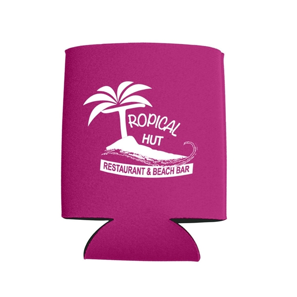 aerial view a fuchsia kan tastic foam pocket can holder, image 2 of 4