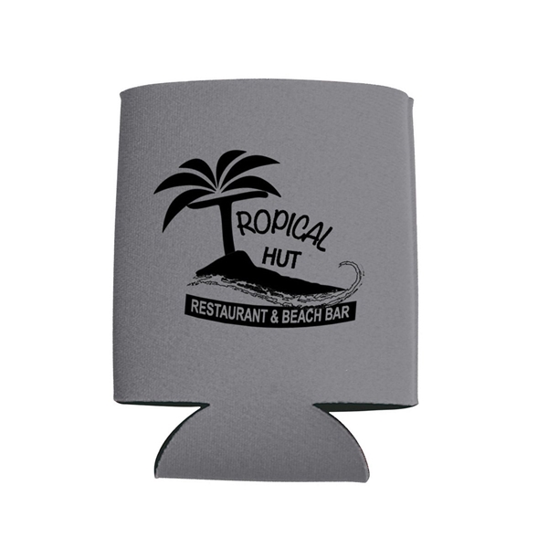 aerial view a gray kan tastic foam pocket can holder, image 2 of 4