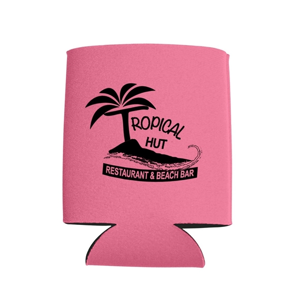 aerial view a hot pink kan tastic foam pocket can holder, image 2 of 4
