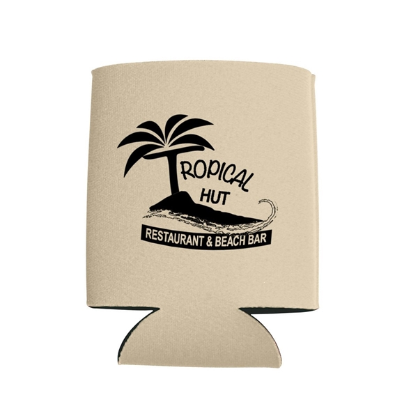 aerial view a khaki kan tastic foam pocket can holder, image 2 of 4