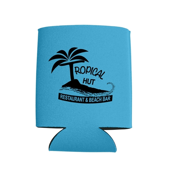 aerial view a light blue kan tastic foam pocket can holder, image 2 of 4