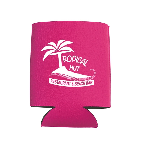 aerial view a magenta kan tastic foam pocket can holder, image 2 of 4