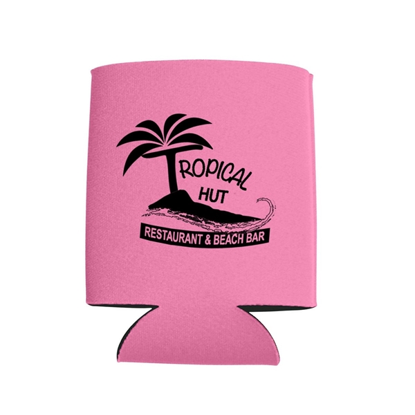 aerial view a pink kan tastic foam pocket can holder, image 2 of 4