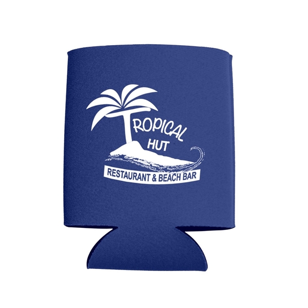 aerial view a royal blue kan tastic foam pocket can holder, image 2 of 4
