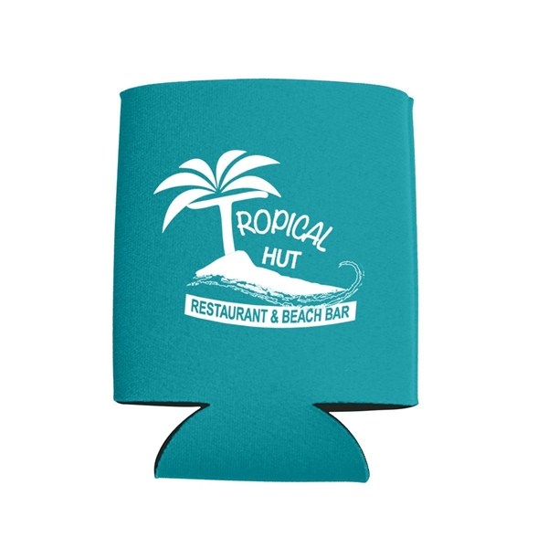 aerial view a turquoise kan tastic foam pocket can holder, image 2 of 4