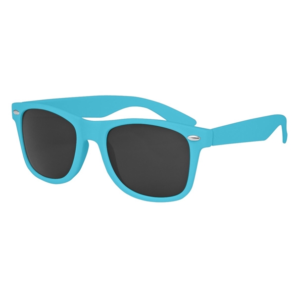 aerial view a light blue velvet touch malibu risky business sunglasses - opaque, image 3 of 4