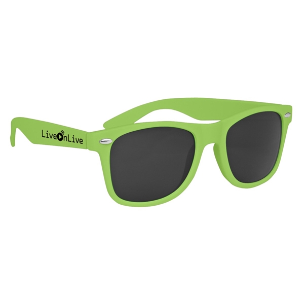 aerial view a lime green velvet touch malibu risky business sunglasses - opaque, image 2 of 4