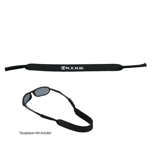 aerial view a black sunglass strap, image 2 of 2