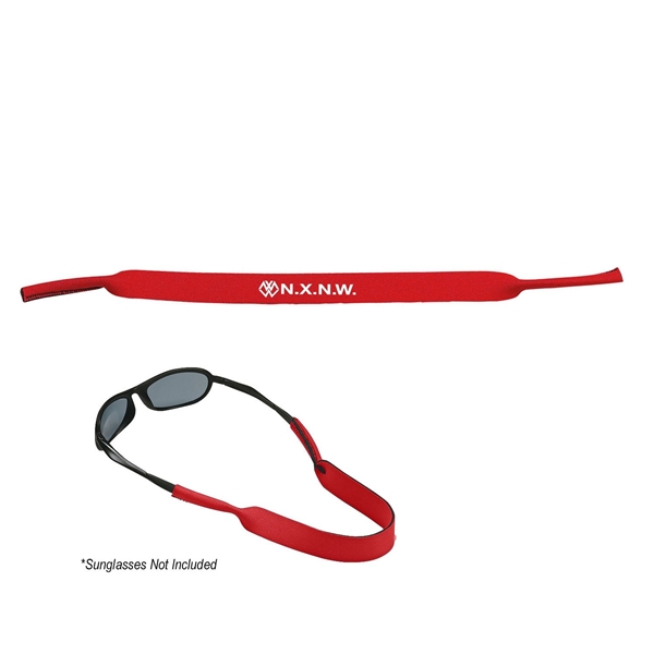aerial view a red sunglass strap, image 2 of 2