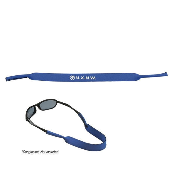 aerial view a royal blue sunglass strap, image 2 of 3